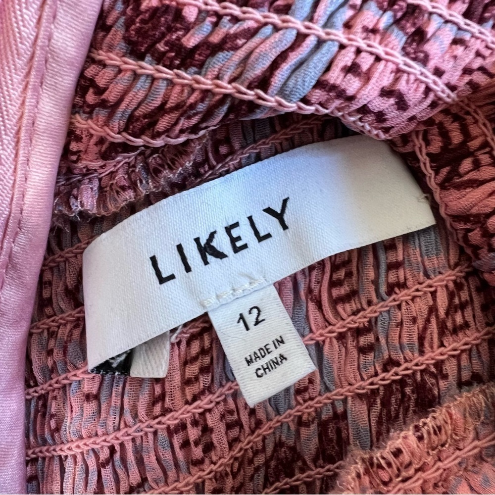LIKELY Revolve Levine Day Dress Floral Maxi Pink Ruffle Calico Size 12 - Picture 11 of 14